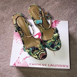 Chinese Laundry platform wedge heels. New.